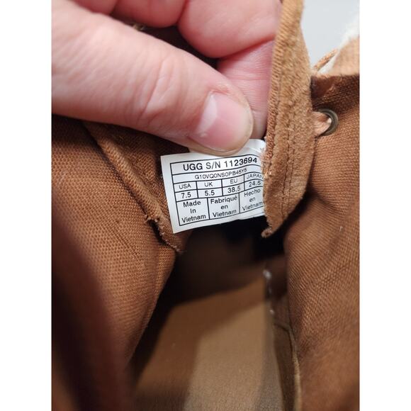 UGG Women's Nuray High Top Sneakers SIZE 7.5 Chestnut Suede Brown - Picture 9 of 9